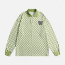 Checkerboard Patch Embroidered Sweatshirt
