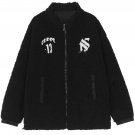 Checkerboard Pattern Sherpa Winter Coat