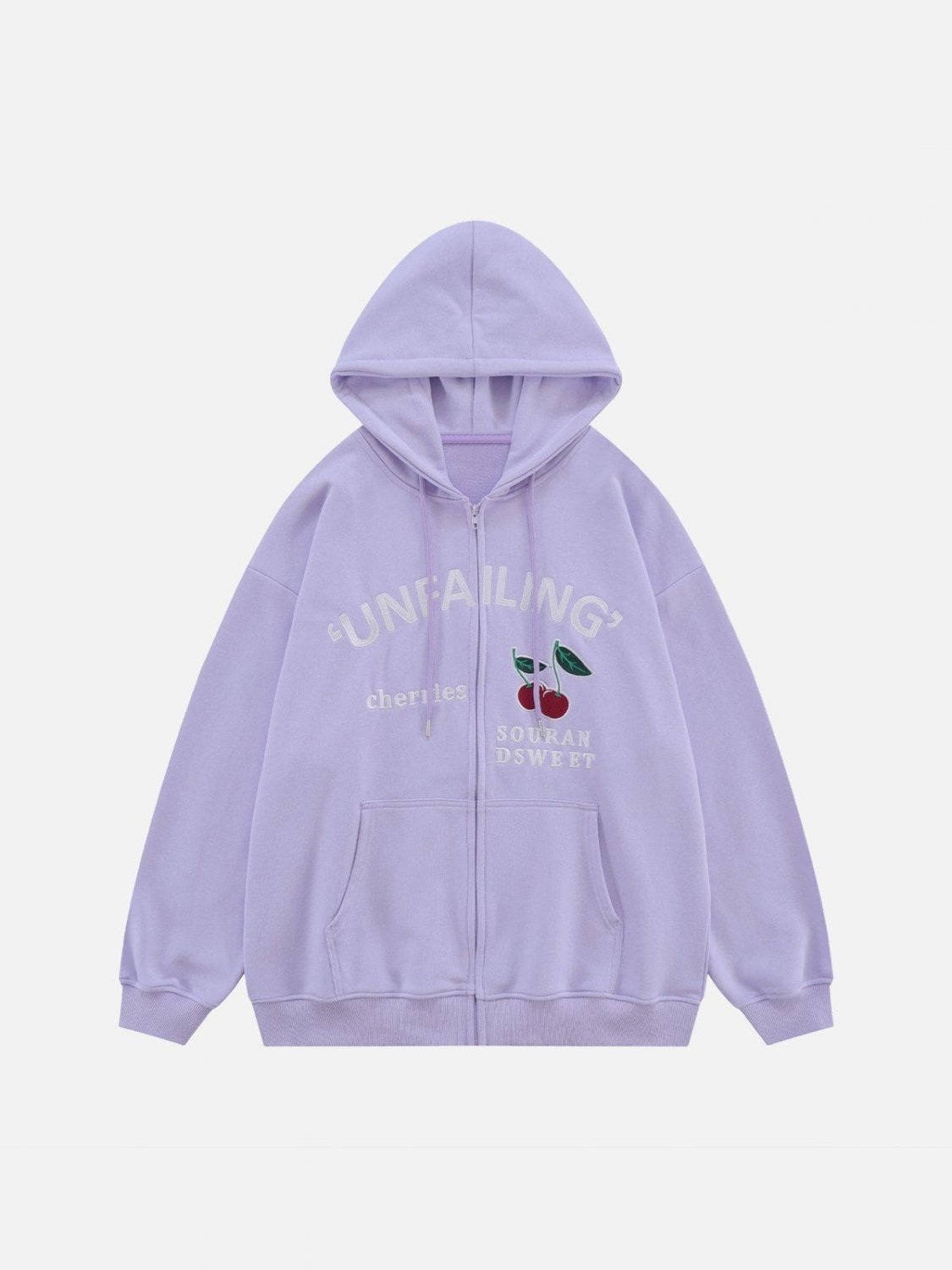 Cherry Element Embroidery Hoodie