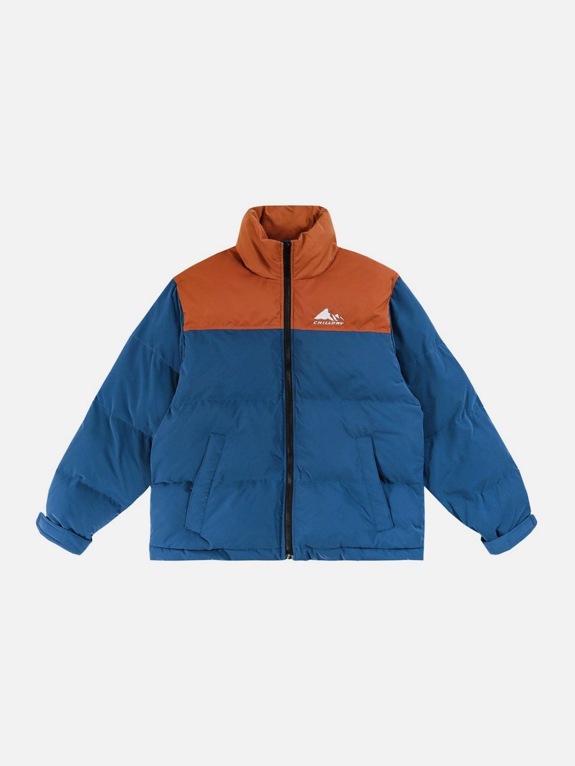 Clashing Color Loose Winter Coat