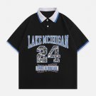 Clashing Digital Print Polo Collar Tee