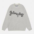 Clashing Monogram Embroidery Sweater