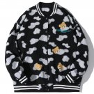 Clouds Full Print Varsity Jacket