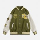 Color Block Flocked Letter Varsity Jacket