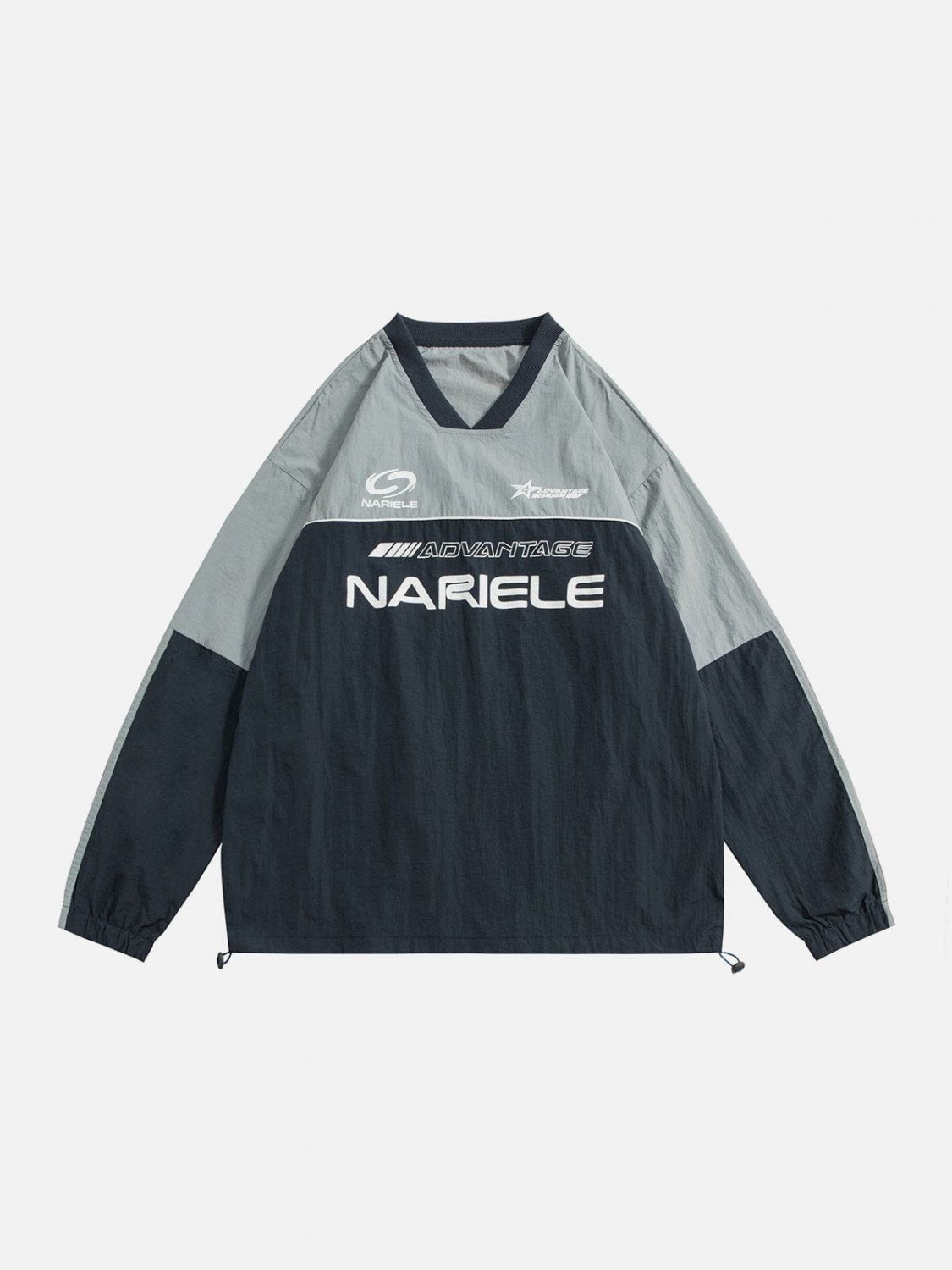 Color Block Letter Print Racing Sweatshirt