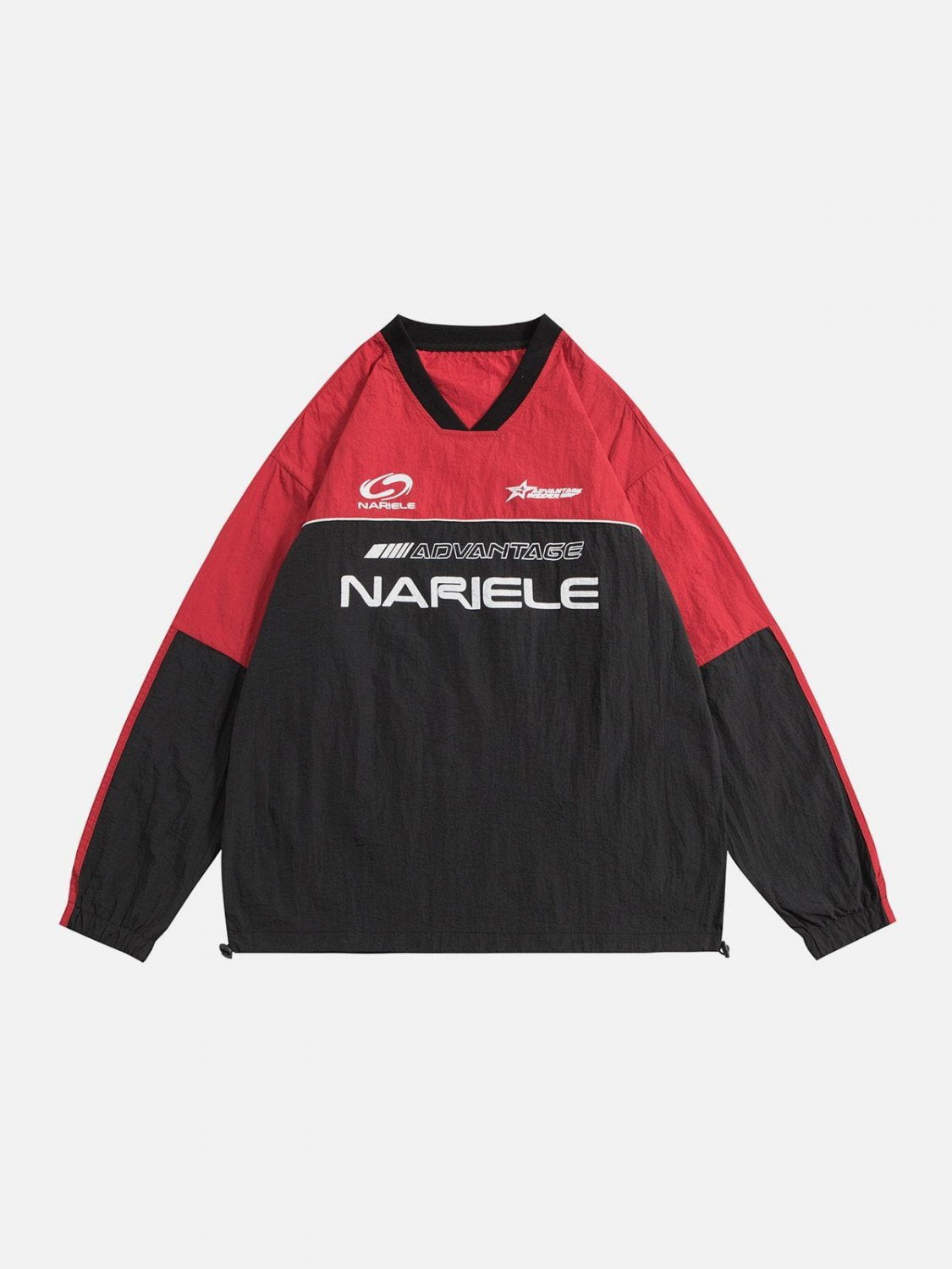 Color Block Letter Print Racing Sweatshirt
