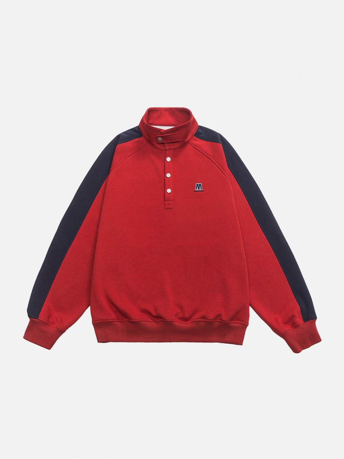 Color Block Polo Sweatshirt