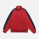 Color Block Polo Sweatshirt