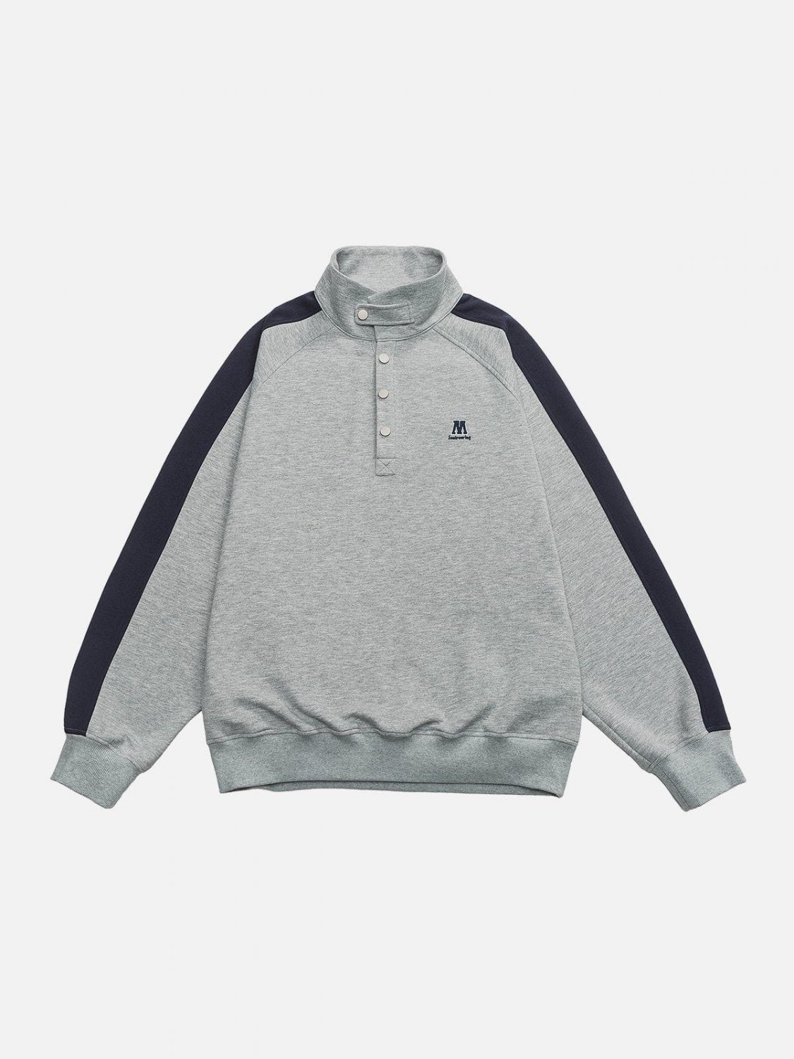 Color Block Polo Sweatshirt