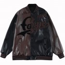 Color Block PU Varsity Jacket