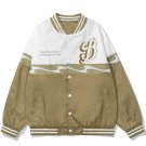 Color Block Towel Embroidery Jacket