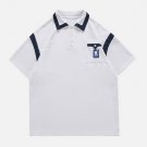 Color Blocking Polo Collar Tee