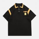 Color Blocking Polo Collar Tee
