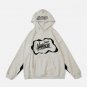Foam Print Ripped Hoodie