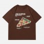 Foam Printing Pizza Print Tee