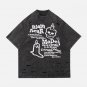 Foam Printing Skeleton Elements Washed Tee