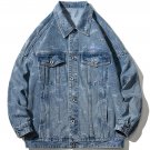 Full Leaf Print Denim Jacket