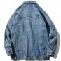Full Leaf Print Denim Jacket