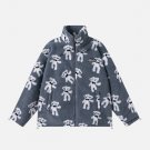 Full Print Bear Reversible Winter Coat