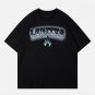 Gradient Flame Letter Applique Tee