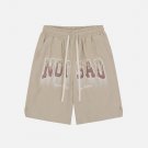 Gradient Flame Letter Print Shorts