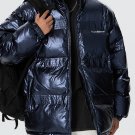 Glossy Gradient Letters Winter Coat