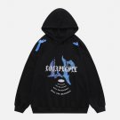 Gothic Letter Print Hoodie