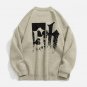 Gradient Letters Knit Sweater