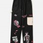 Graffiti Foam Print Cargo Pants