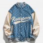 Grid Letter Varsity Jacket