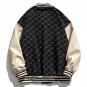 Grid Letter Varsity Jacket
