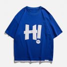 H Letter Print Patchwork Tee