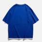 H Letter Print Patchwork Tee