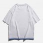 H Letter Print Patchwork Tee