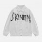 Hand-Drawn Doodle Denim Jacket