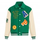 High Street Letter Embroidery Patchwork Varsity Jacket