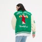 High Street Letter Embroidery Patchwork Varsity Jacket