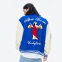 High Street Letter Embroidery Patchwork Varsity Jacket