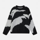 Irregular Contrasting Color Sweater