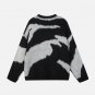 Irregular Contrasting Color Sweater