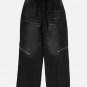 Irregular Pocket Patchwork Jeans