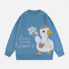 Jacquard Cartoon Duck Sweater