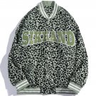 Leopard Letter Embroidery Corduroy Jacket