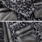 Leopard Plush Stitching Transparent PU Winter Coat