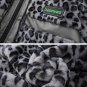 Leopard Plush Stitching Transparent PU Winter Coat