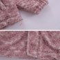 Leopard Print Flocked Sherpa Coat