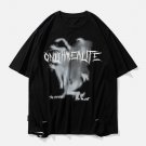 Letter Abstract Print Hole Tee