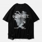 Letter Abstract Print Hole Tee