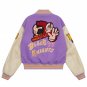 Letter 'B12' Flocked Patchwork Varsity Jacket