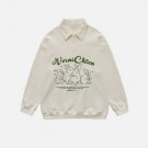 Letter Bunny Embroidered Sweatshirt